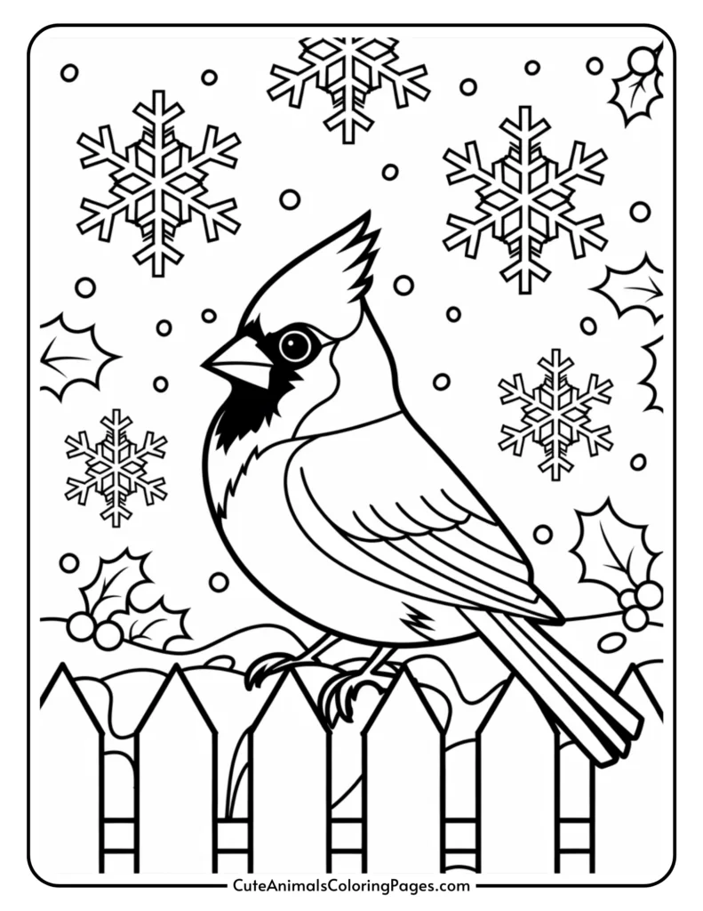 cardinal coloring pages (10 free printable pages) - cute animals